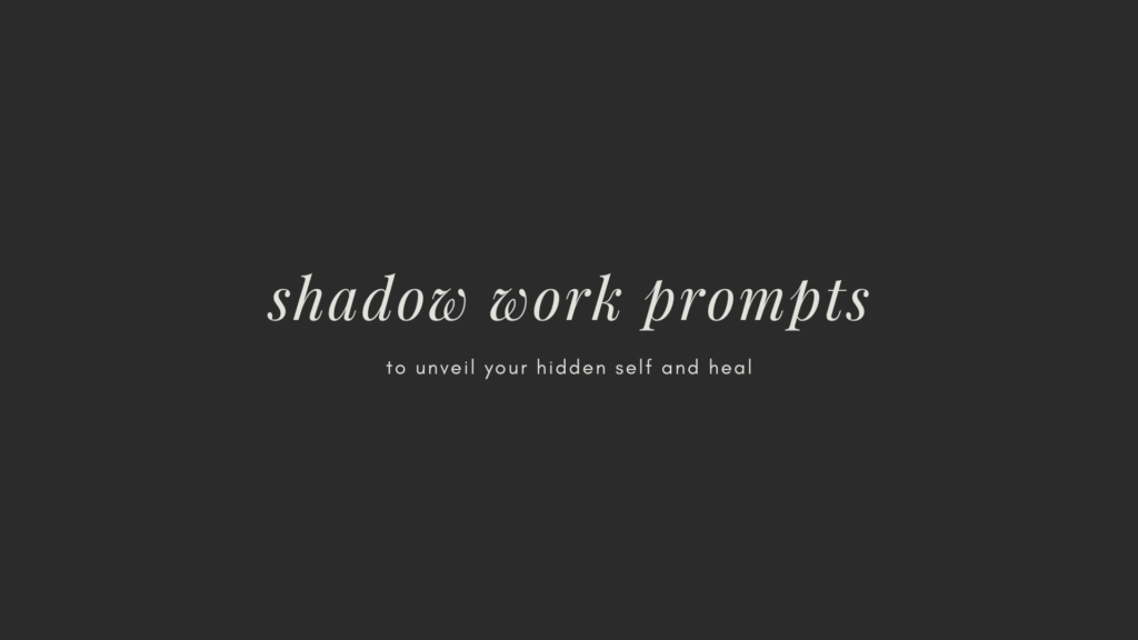 shadow work journal prompts blog header image.